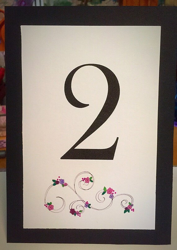 Simple Elegant Table Numbers by NotJustADate on Etsy