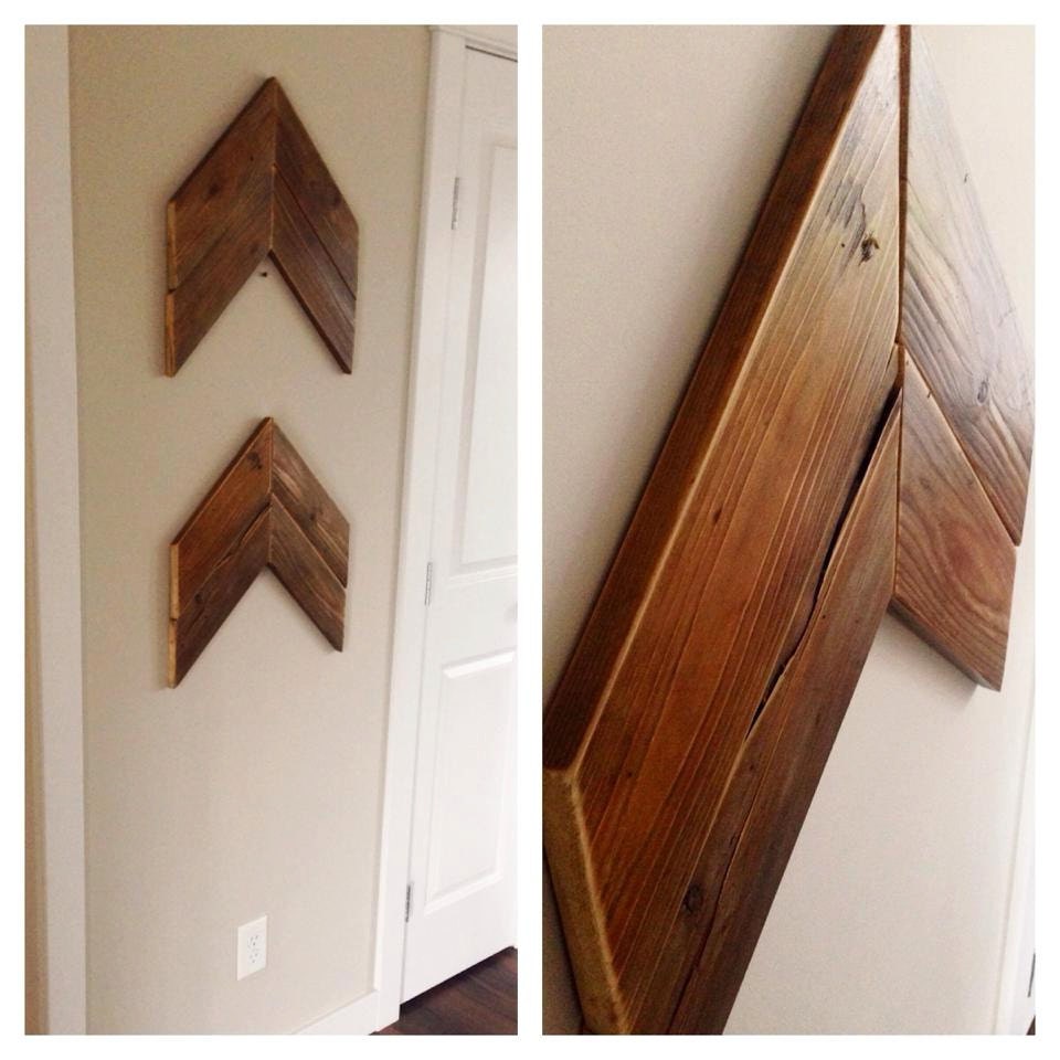 Chevron Wall Art Set Of 2 By Woodworksbyrachel On Etsy