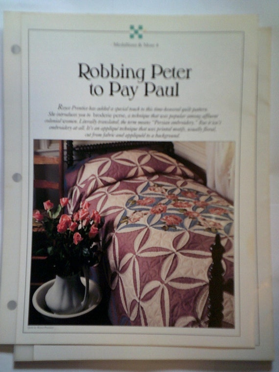 Robbing Peter to Pay Paul Best Loved Quilt Pattern Oxmoor