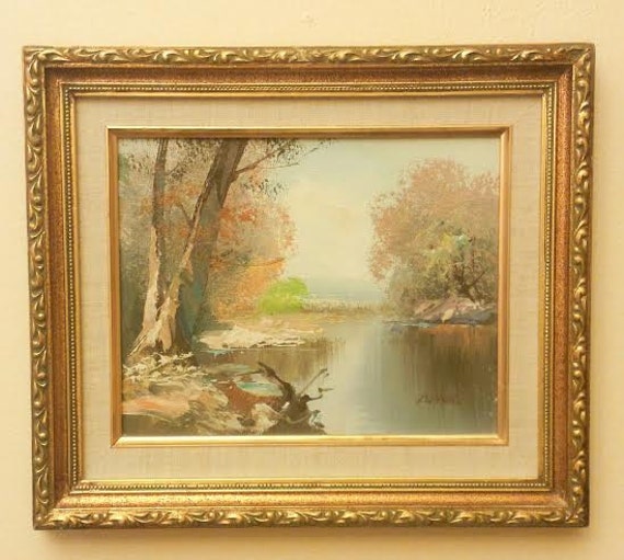 Oil Painting Original Canvas signed by Artist Bayer Antique