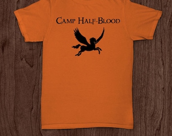 Camp half blood funny t-shirt tee shirt tshirt percy jackson wings book movie Christmas kids greek mythology demi god nerd geek fun funny