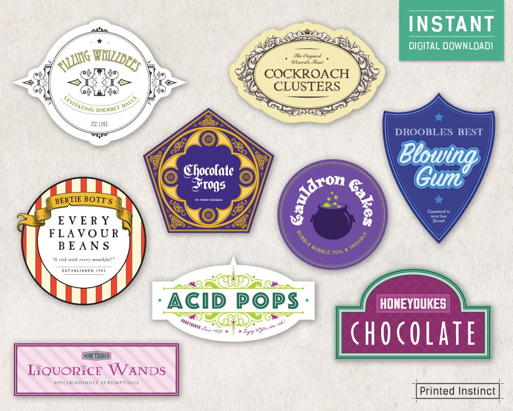 Harry Potter Party Printable Candy Labels