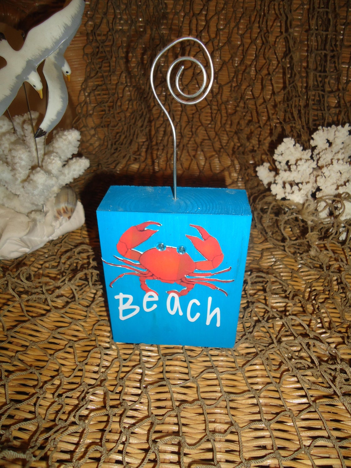 Beach picture frame crab picture frame Beach themed wedding
