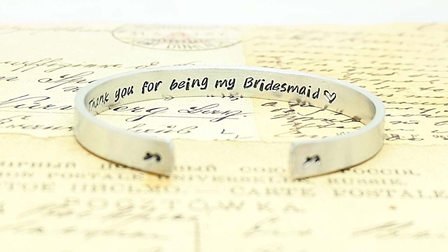 Personalized Cuff Bracelet Bridesmaid Bracelets Gift for