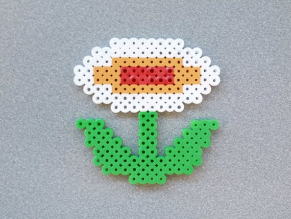 Mario Perler Bead Sprite Fire Flower by SquareMart on Etsy