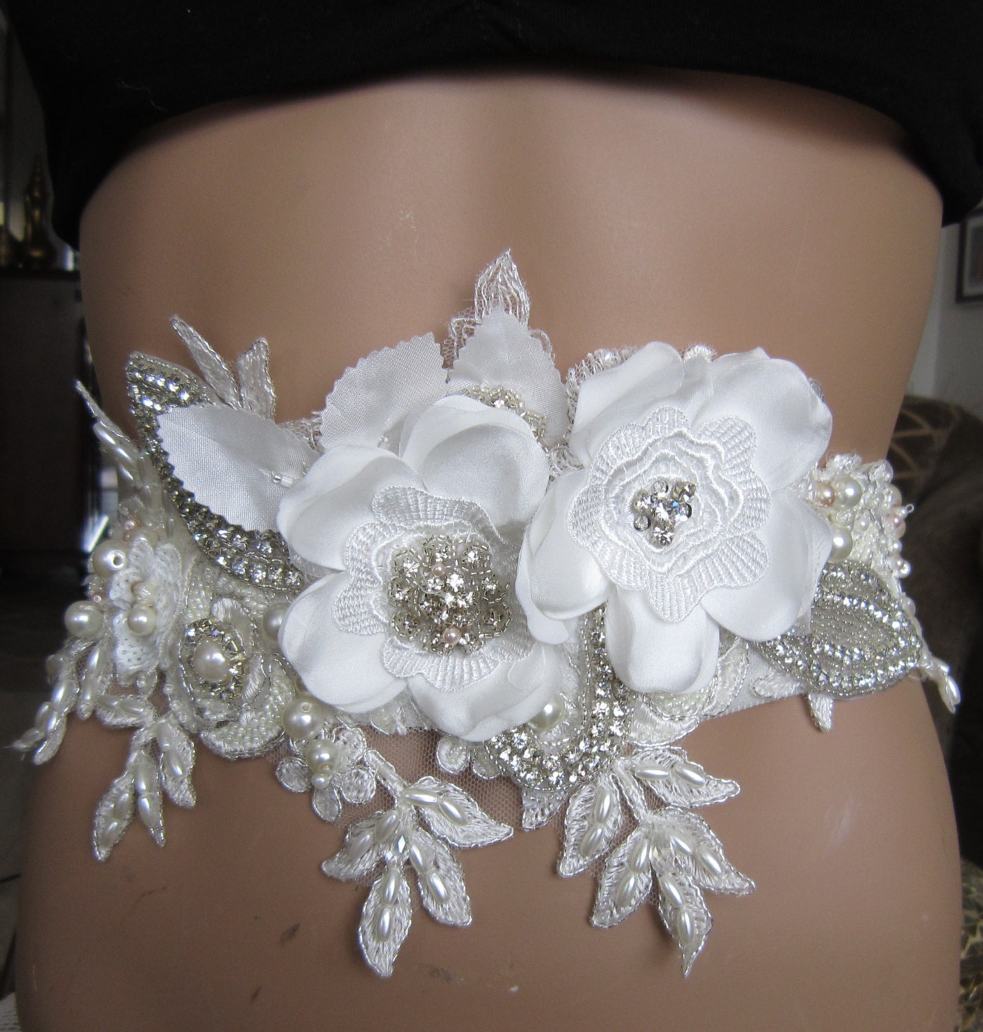Bridal Sash Belt / wedding Flower Belt Bridal Belt Wedding