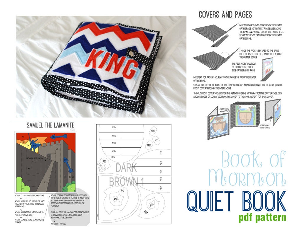 book of mormon quiet book pdf pattern
