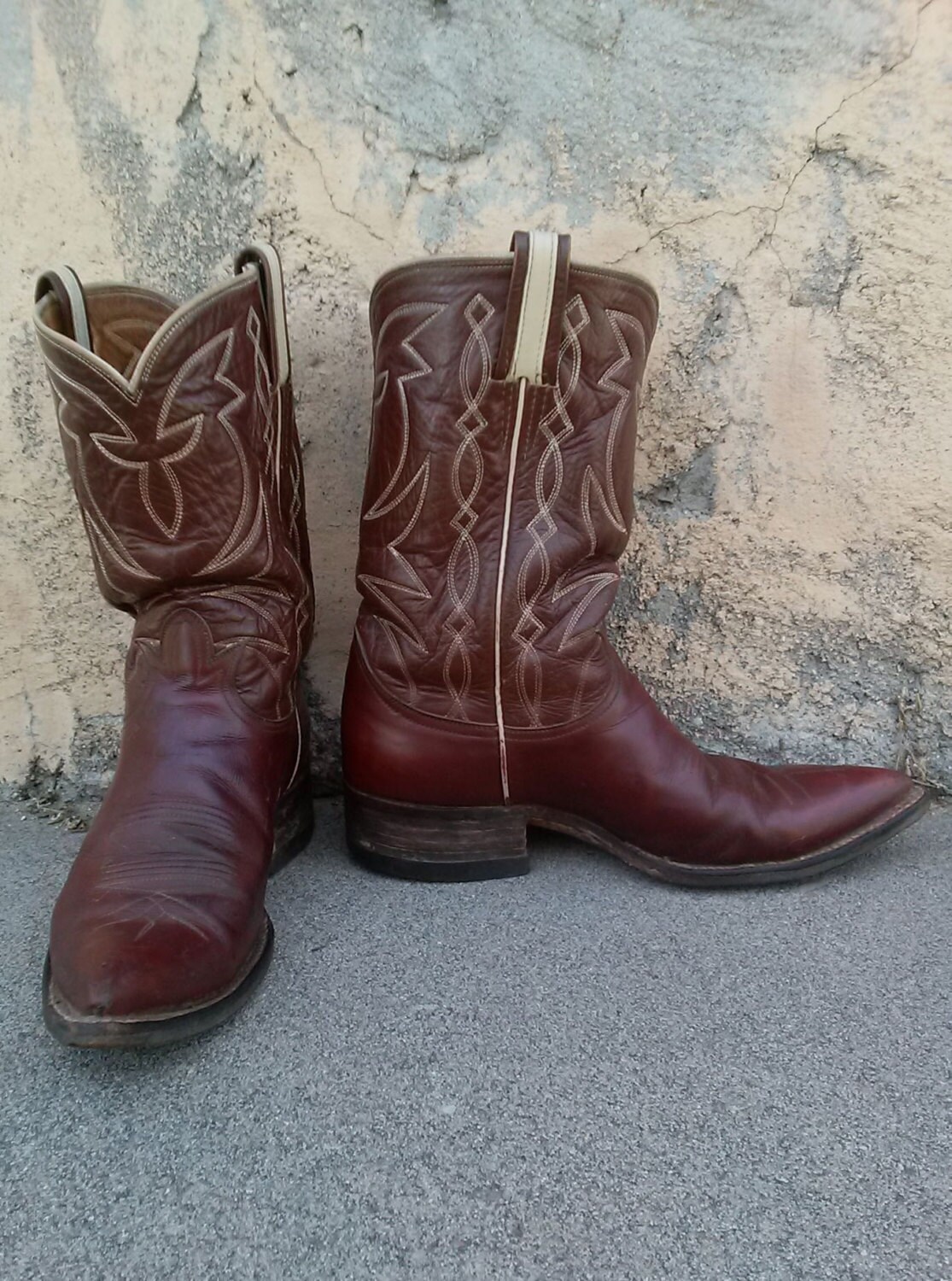 Vintage 1950s Cowboy Boots 50s Western Tony Lama US Mens 6