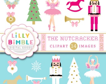 40% off Nutcracker clipart Christmas sugar plum fairy, ballet clip art INSTANT DOWNLOAD