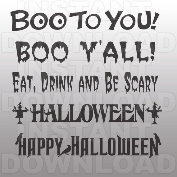 Download Halloween Word Art SVG File Halloween svg Halloween Word Set