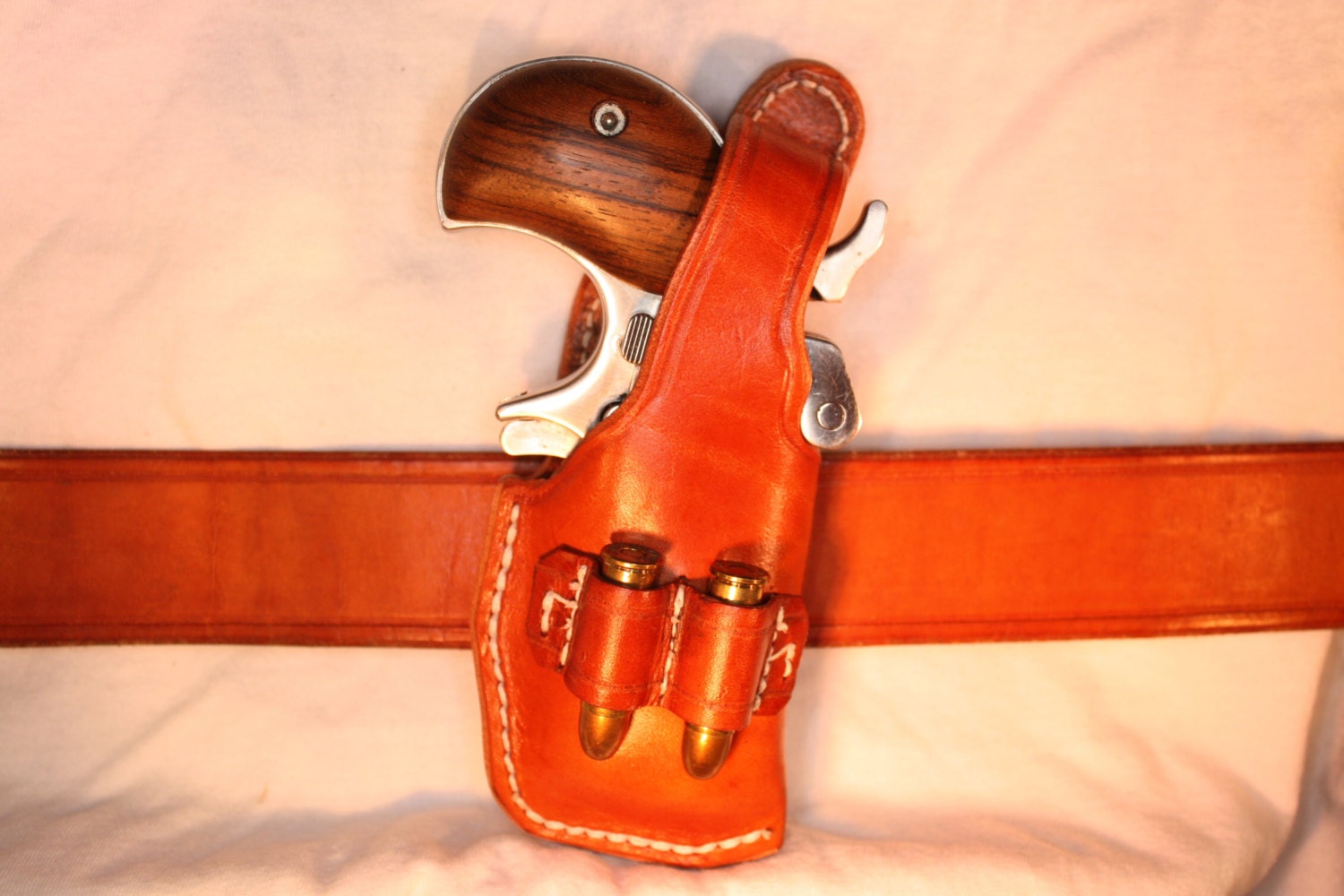 Handmade leather holster for American Derringer Mod M1