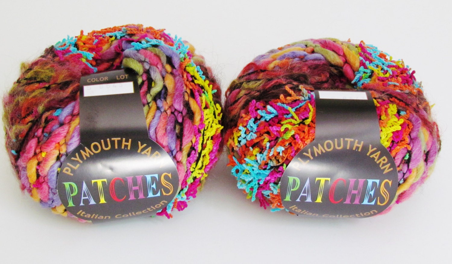 Knitting Yarn Bright Colors Novelty Yarn Patches by by BPyarns