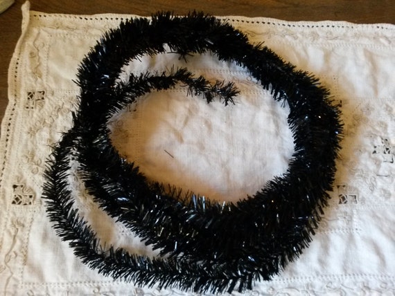 black tinsel garland 15ft 7 8 wide diy halloween party black tinsel garland 15ft 7 8 wide diy halloween party
