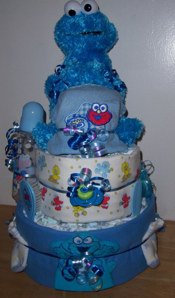 Baby Shower 3 Tier Sesame Street Diaper Cake