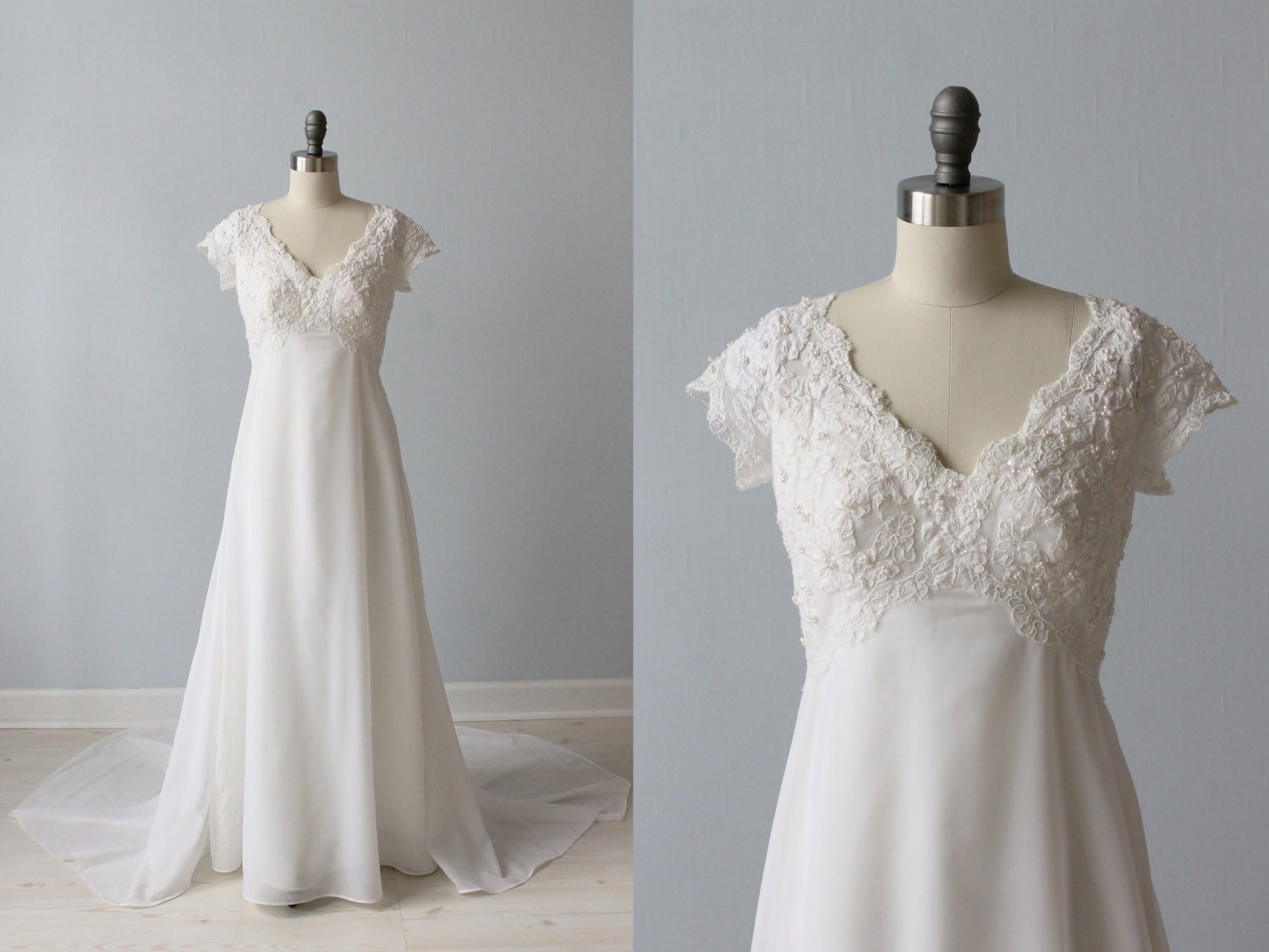 RESERVED 1970s Wedding Dresses / Vintage 70s Wedding Gown
