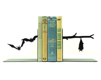 Bats Metal Art Bookends - Free USA Shipping