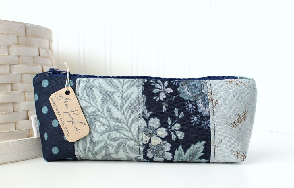 Pretty Navy Blue Floral Pencil Case Cute Pencil Cases Floral