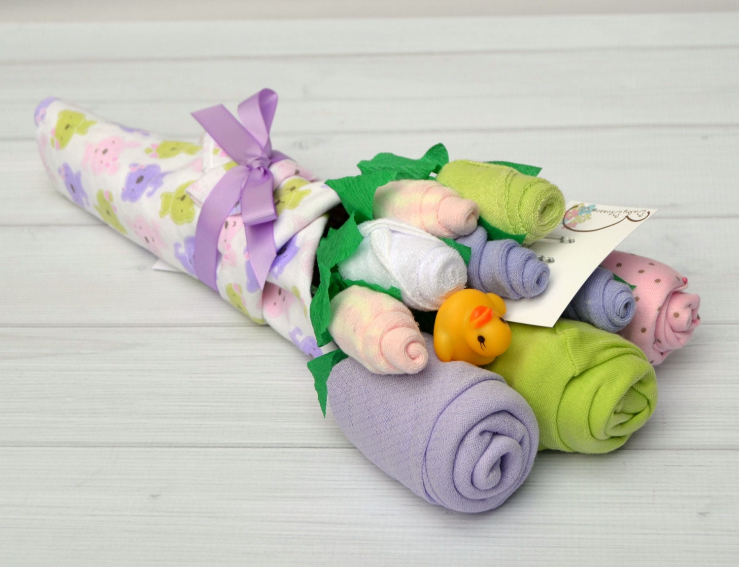 Baby Girl Clothing Flower Bouquet Baby Shower by babyblossomco