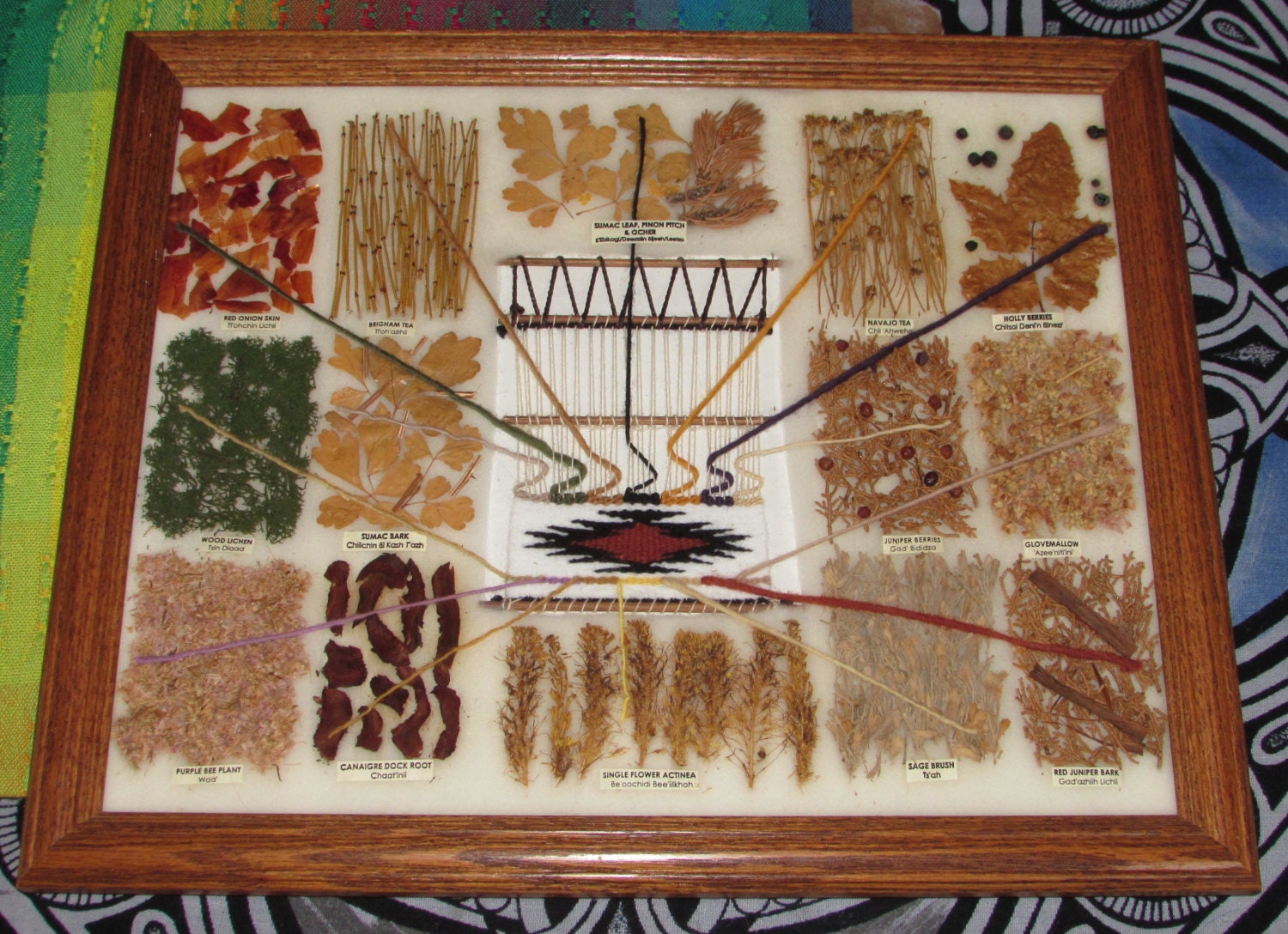 Framed Navajo Dye Chart 16 by 20 by maverickson on Etsy