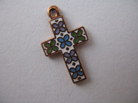 Religious Supplies Enamel Jewelry Cross Crosses charms Charms cross  Brass and Small enamel