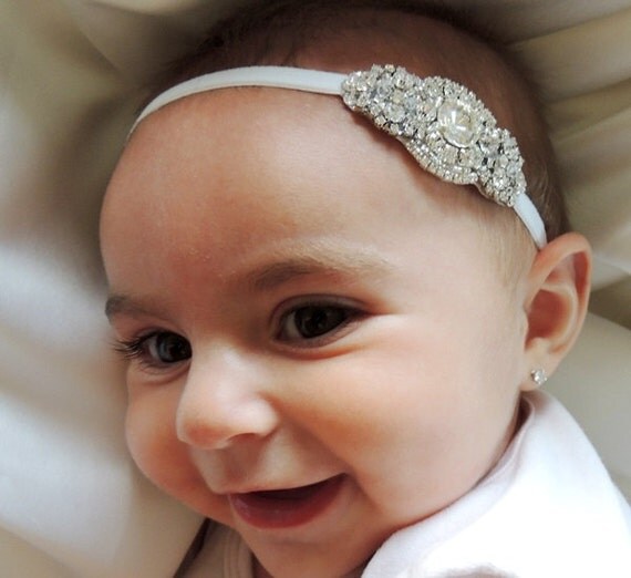 Rhinestone Baby Headbands Couture Baby Headband Infant