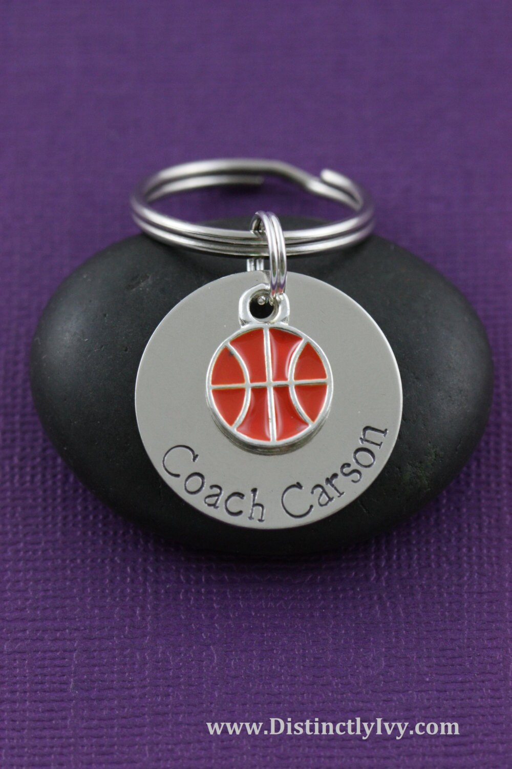 SALE Basketball Keychain Basketball Coach Gift by DistinctlyIvy