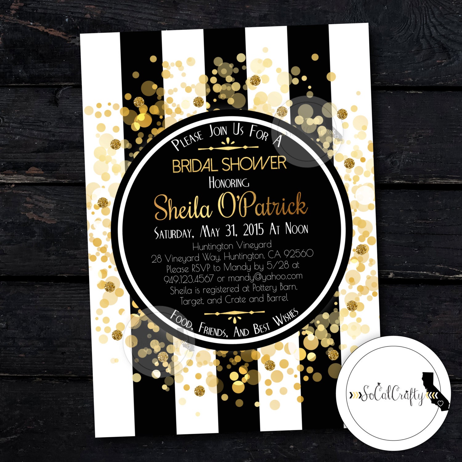 Gatsby Bridal Shower Invitations 2