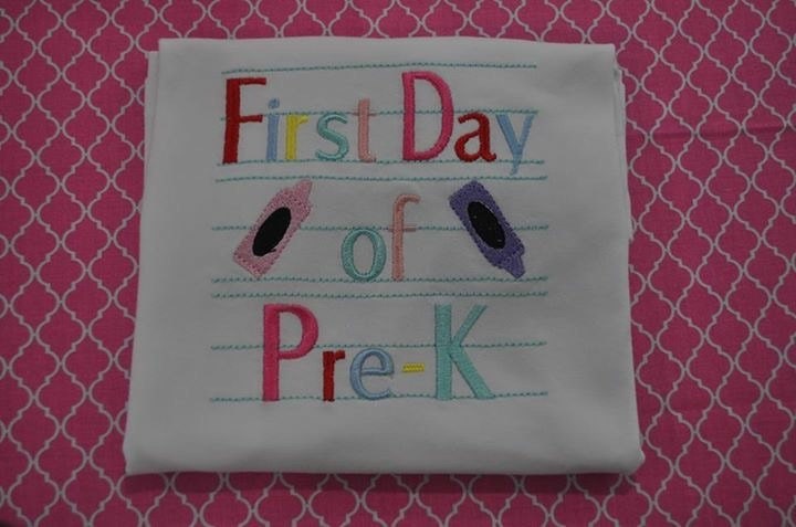 1st day of pre k shirts