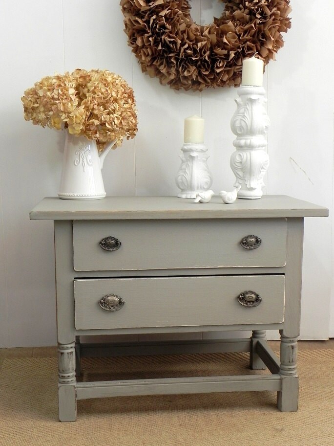 Country Furniture 2 drawer coffee table hall entry table