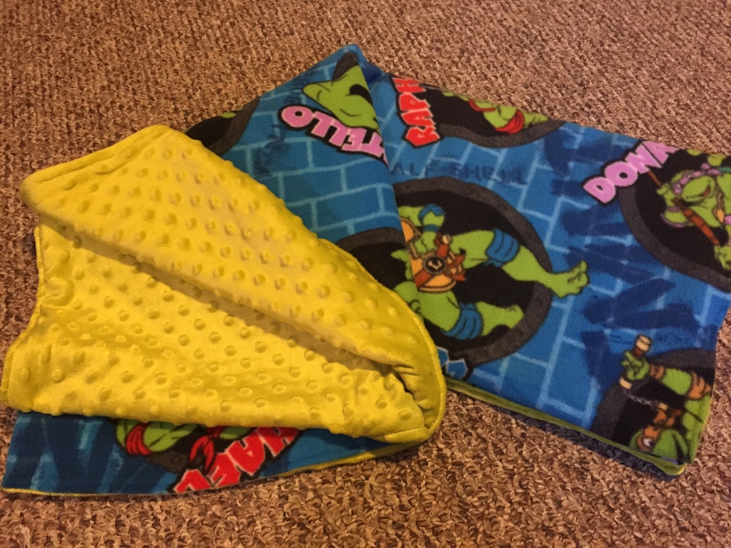 Ninja turtles childrens blanket free personalization
