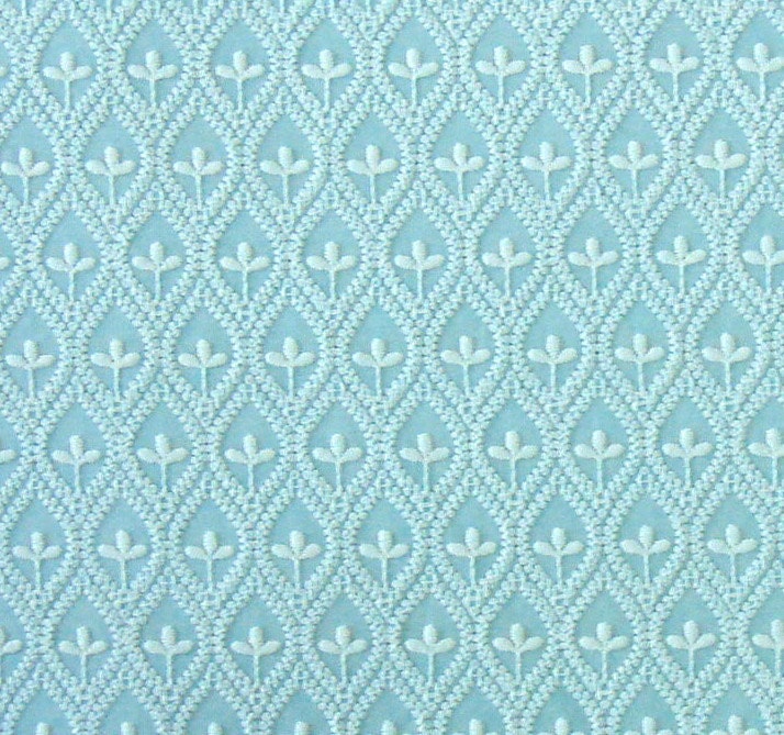 embroidered cotton fabric blue cotton fabric white by pallavik