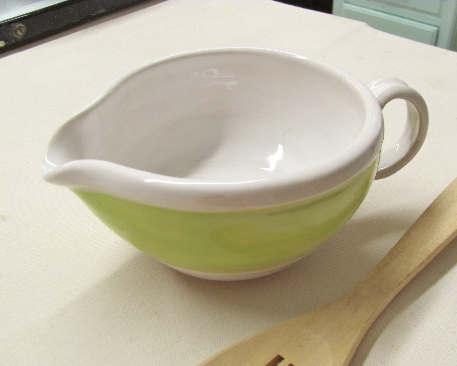 Batter Bowl Handmade Ceramic Pitcher Bowl Pottery Stoneware