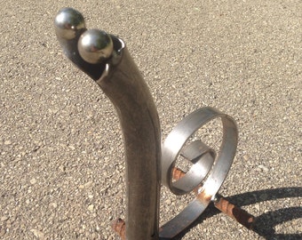 Snail garden art sculpture upcycle yard
