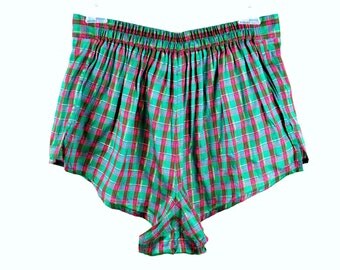 90's Plaid Boxer Shorts size - M