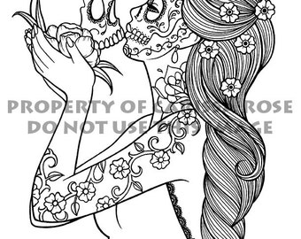 digital download print your own coloring book outline page eternity by carissa rose day - Coloring Books For Girls digital download print your own coloring book outline page eternity by carissa rose day - Coloring Books For Girls