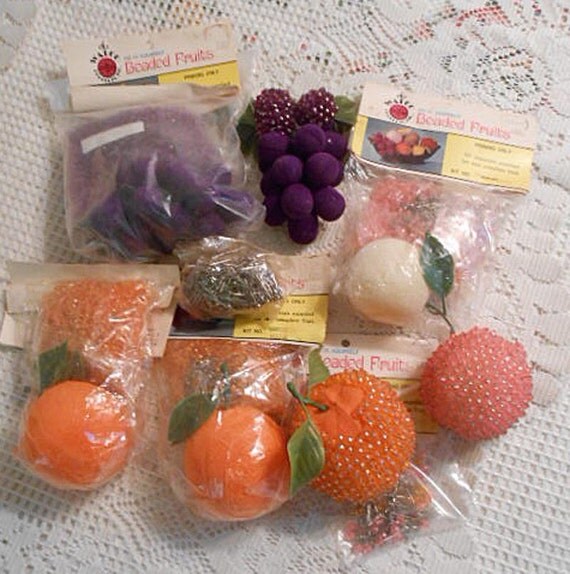 7 DIY BEADED FRUITS to Make 1970s Walco Kits by AzaleaTrail