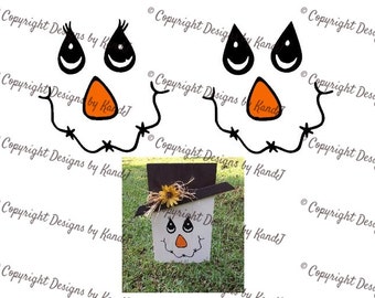 Scarecrow lady and man face SVG Halloween SVG File digital cut file Scarecrow svg - Instant Download