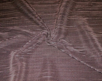 SPECIAL--Chocolate Brown Finely Pleated Polyester Charmeuse Fabric--One Yard