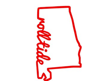 Alabama State Roll Tide SVG or Silhouette Digital Download