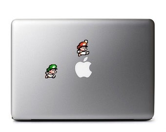 Baby Mario and Baby Luigi Retro 8-Bit Vinyl Decal