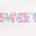 Patchwork rag edges applique alphabet and numbers sweet lollipop -  machine embroidery applique designs - 4x4, 5x7, 6x10  INSTANT DOWNLOAD