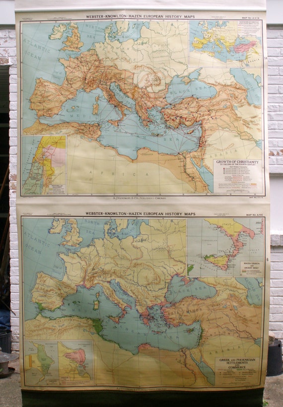 map vintage pull unique down Size  European Map Vintage Dual Pull  Down Wall Educational History