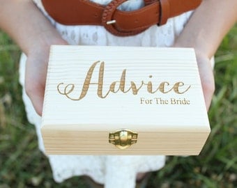 Advice For The Bride Box Laser Engraved Box
