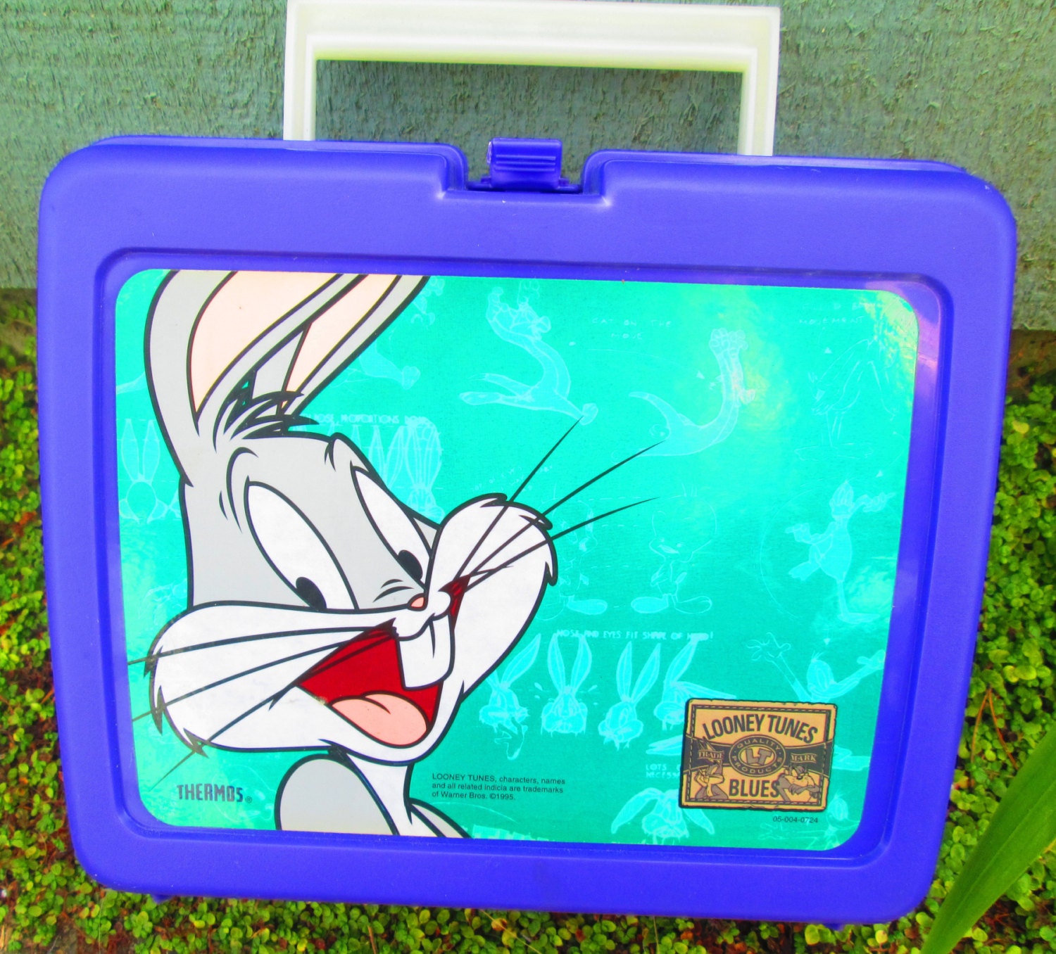 1995 Bugs Bunny Lunch Box and Thermos. Looney Tunes Blues