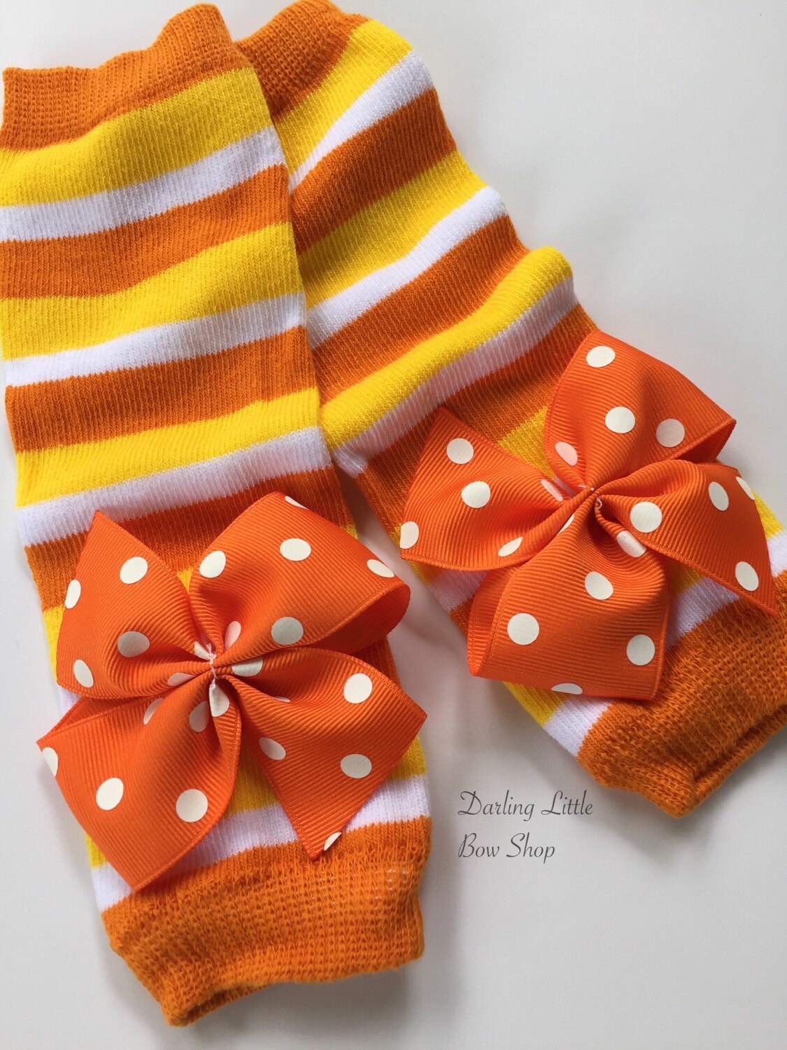 Candy Corn Leg Warmers for baby girls and newborns READY TO