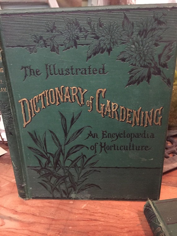 Antique Botanical Herbal Dictionary of gardening and