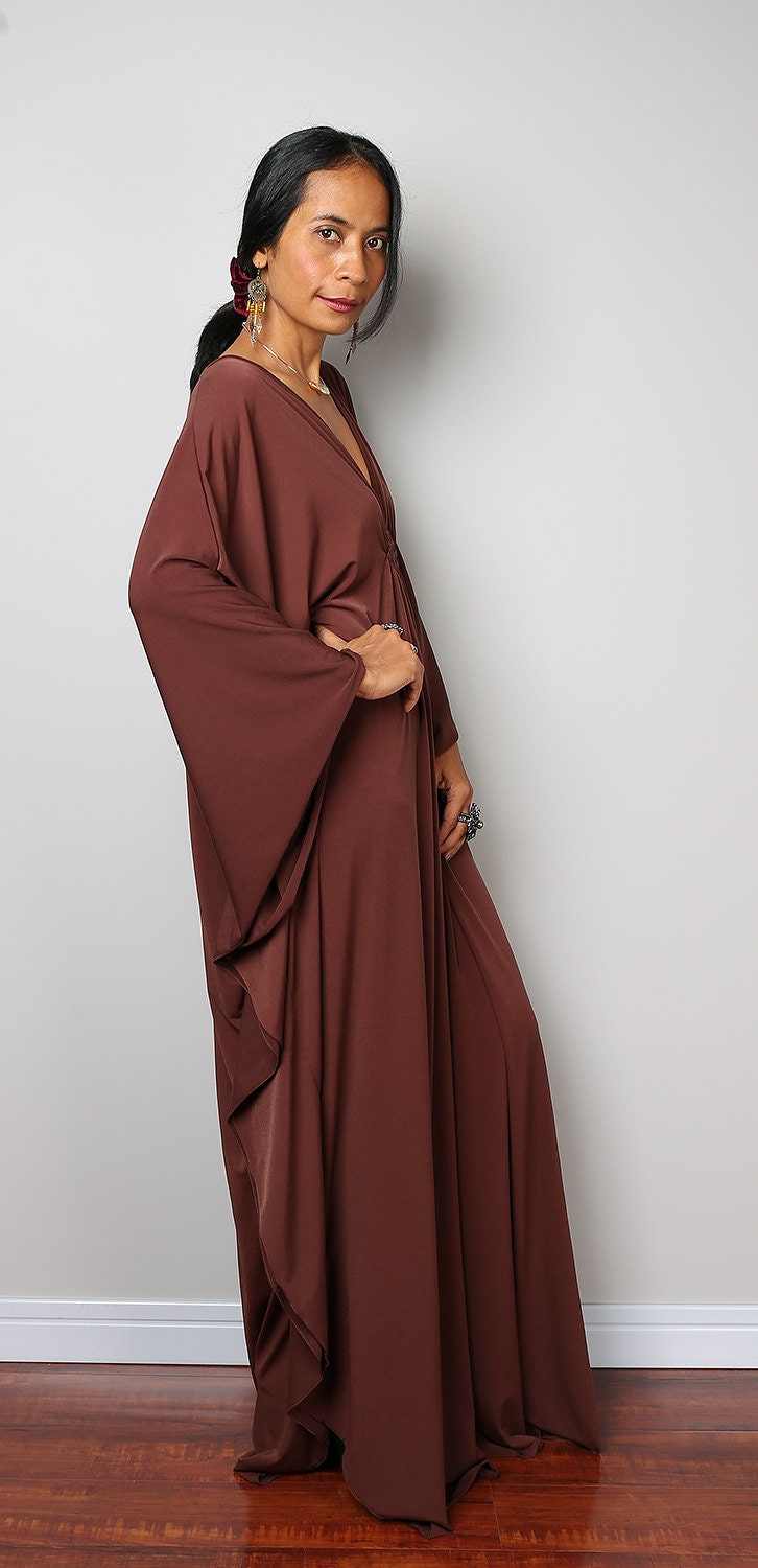 Kaftan Brown dress Kaftan dress Plus size dress Maxi
