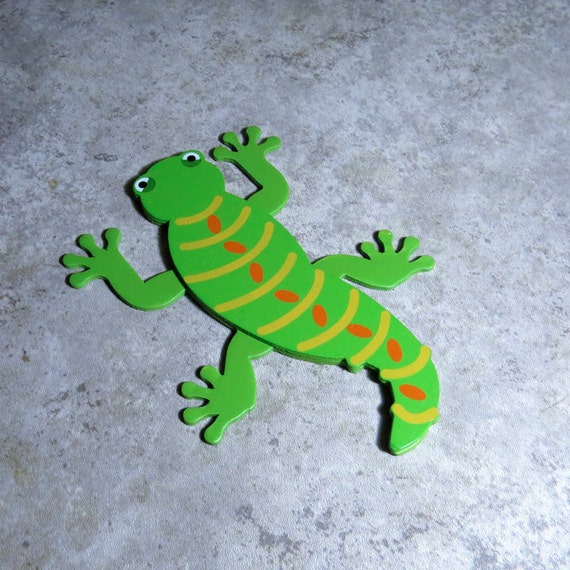 Items similar to Wooden Salamander - Layered Painted Salamander - Wood ...