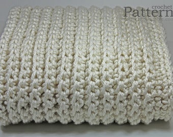 Chunky Afghan Fisherman Style Sofa Throw Easy Crochet PATTERN 60" x 48"/(152 x 122) cm - PDF 6048