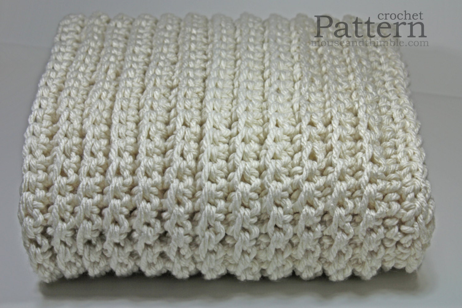 Chunky Afghan Fisherman Style Sofa Throw Easy Crochet PATTERN